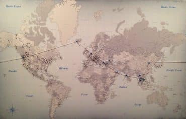 Around the world map