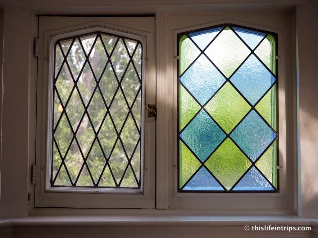Glass-stained windows at Hochelaga Inn