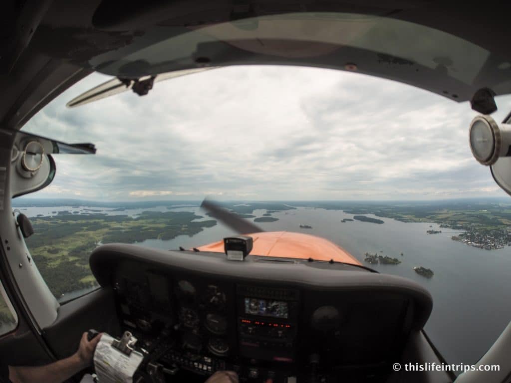 Enjoying scenic views in the Thousand Islands in Kingston, Ontario