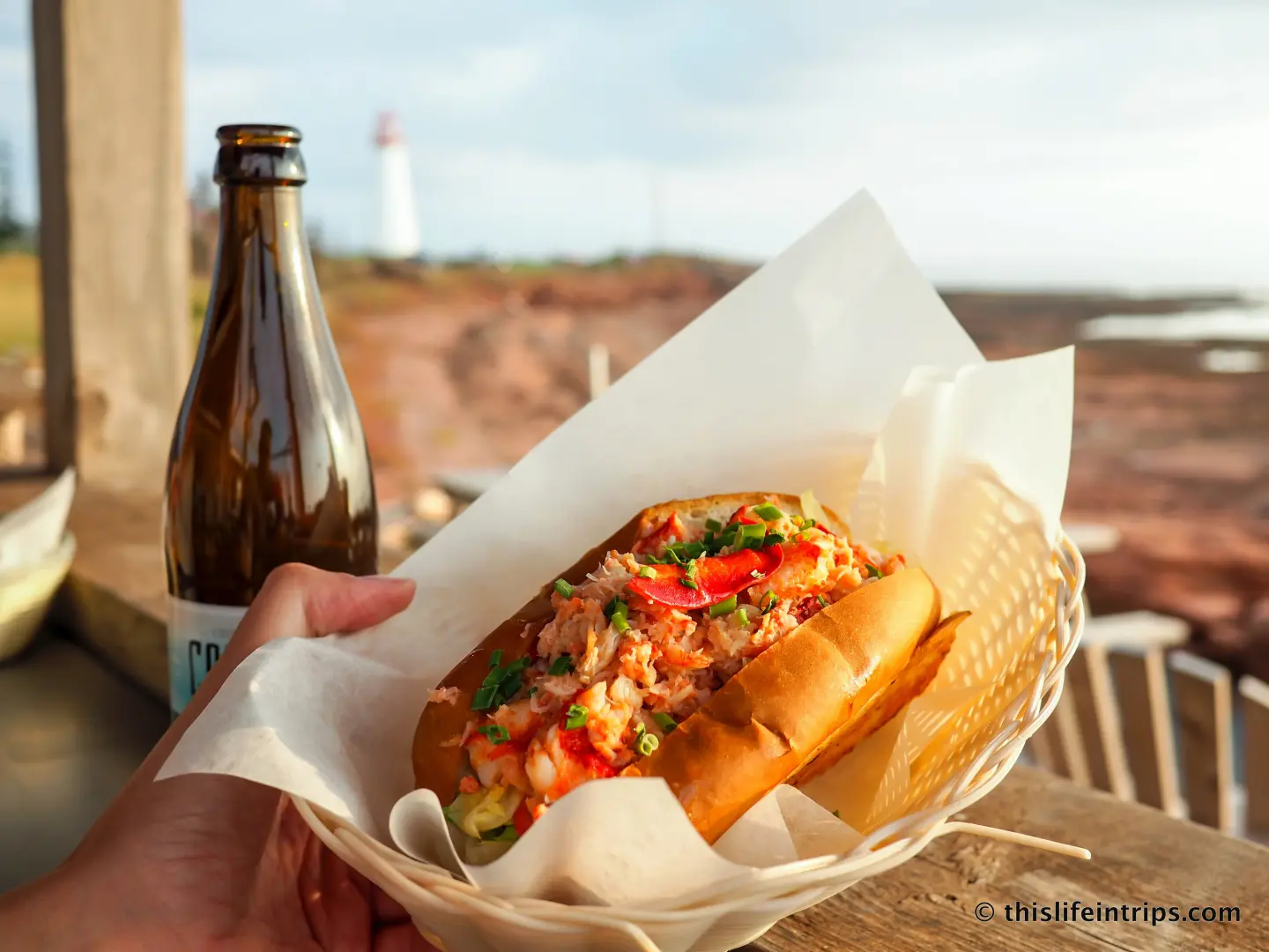 Lobster roll at the Point Prim Chowder House
