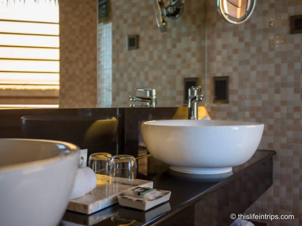 Clean lavatory in this luxury Maldives Resort