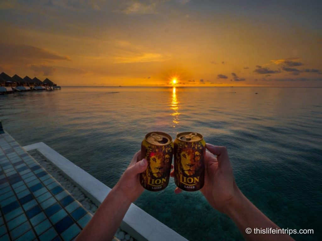 Sunset at Maldives Resort