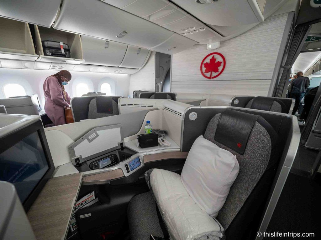 Air Canada 787-9 Business Class interior seats