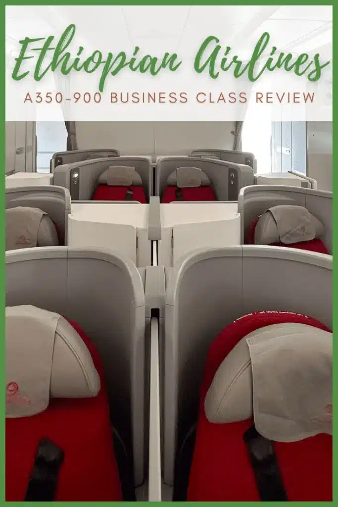 ethiopian airlines a350 business class review pinterest image