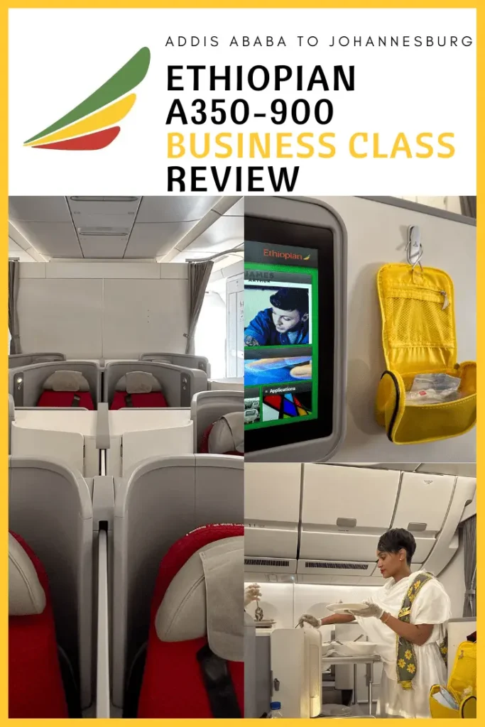 ethiopian airlines a350 business class review pinterest image