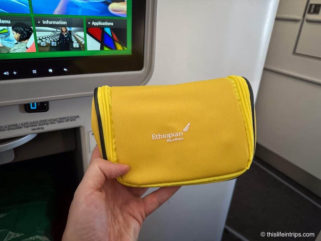 Ethiopian Airlines Airbus A350-900 Business Class amenities kit