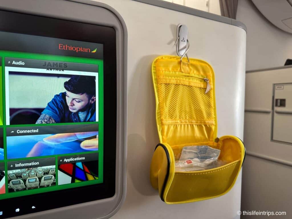 Ethiopian Airlines Airbus A350-900 Business Class amenities kit