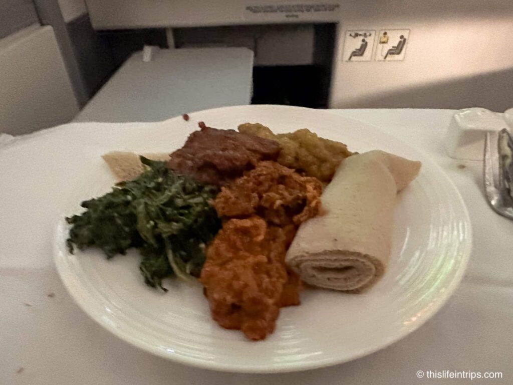 Ethiopian airlines food review of traditional dishes