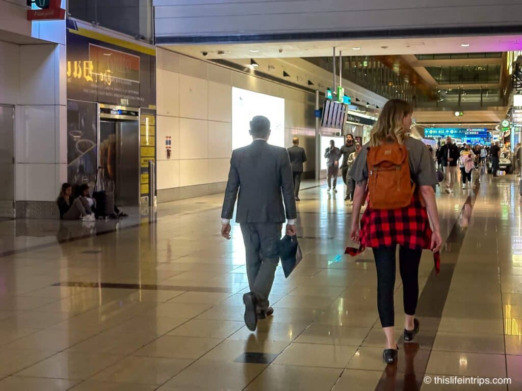 Dubai International Hotel review - dedicated porter meets you at the gate and escorts you to the hotel!