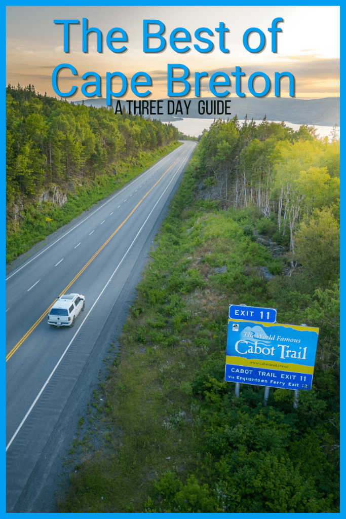 Cape Breton 3 day itinerary pinterest image