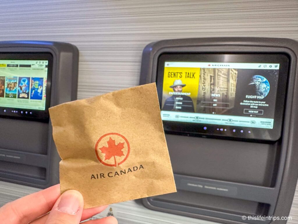 Boeing 737 Max 8 Air Canada headphones
