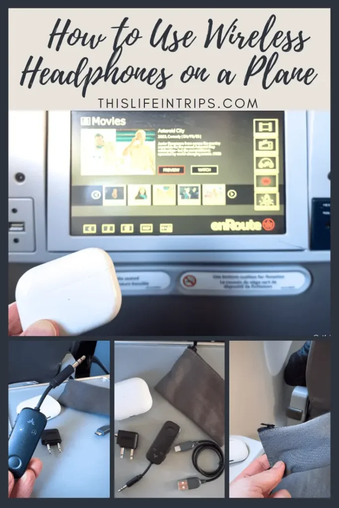 Can you use wireless headphones on a plane pinterest image