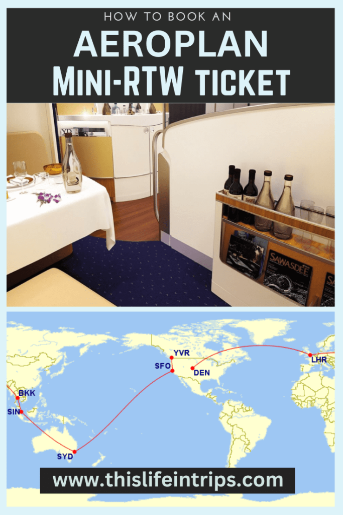 Aeroplan around the world ticket pinterest image