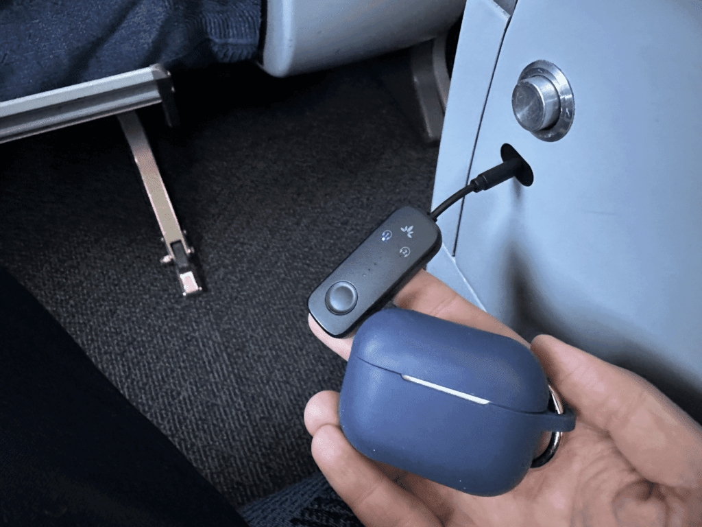 How to use the Avantree bluetooth adapter on a plane
