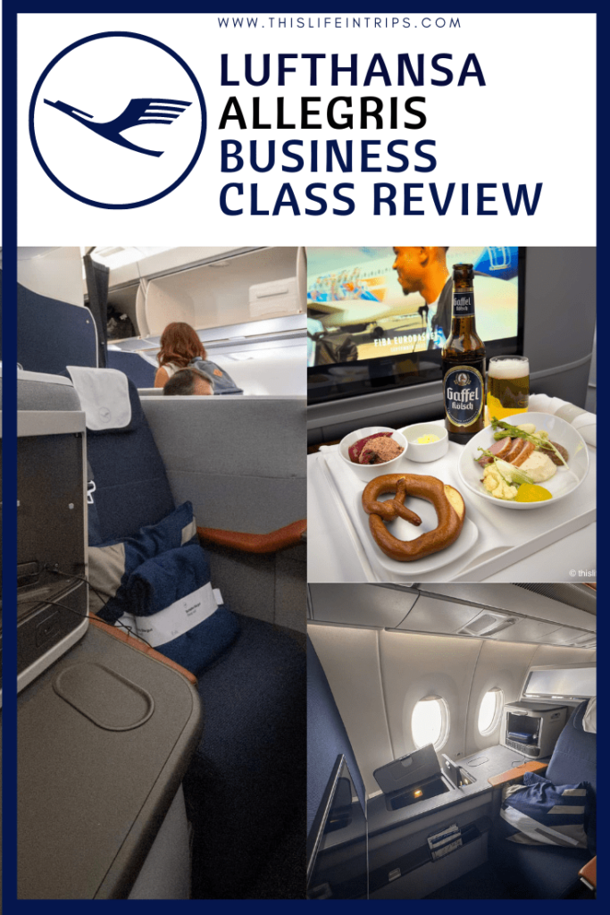 Lufthansa Allegris business class review pinterest image