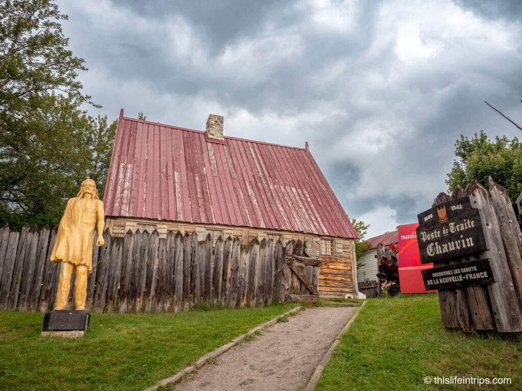 exterior of Chauvin Trading Post in Tadoussac Quebec