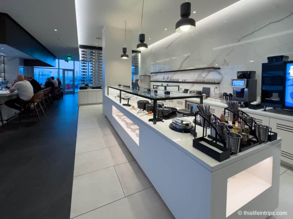 San Francisco Air Canada Lounge kitchen