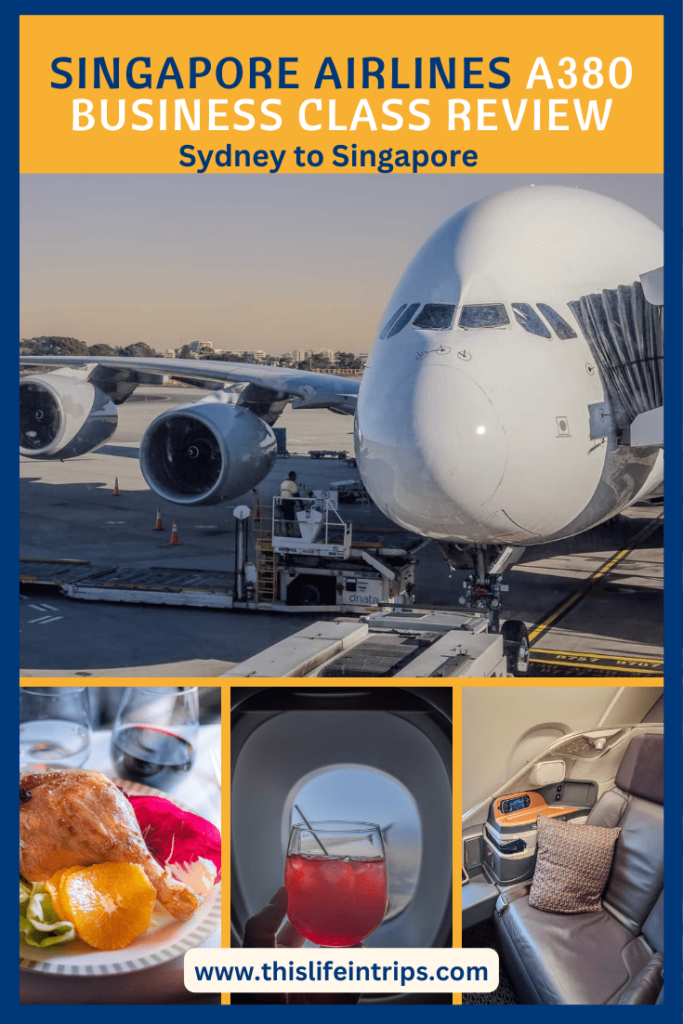 Singapore Airlines a380 Business Class Review Pinterest image