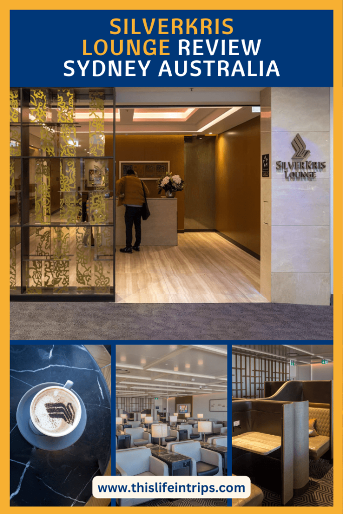 Singapore Airlines Sydney lounge review Pinterest image
