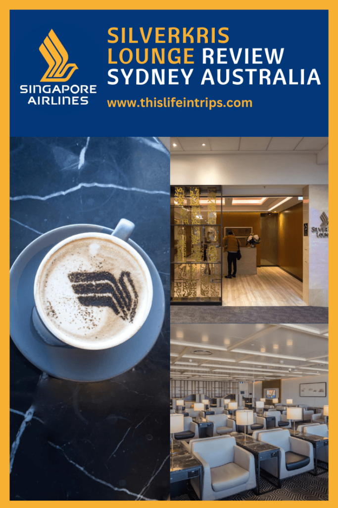 Singapore Airlines Sydney lounge review Pinterest image