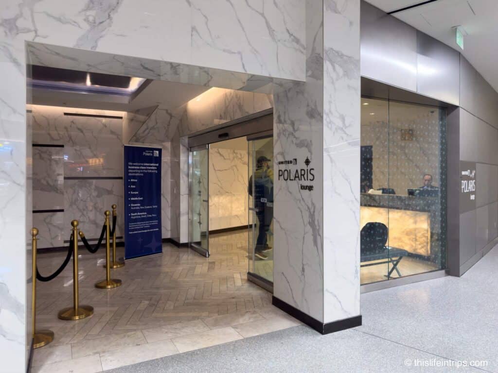 United Polaris SFO lounge entrance