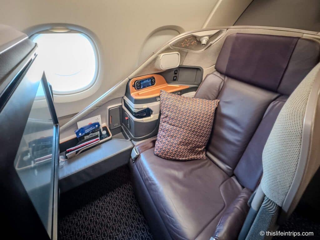 a380 Singapore Airlines Business Class seat