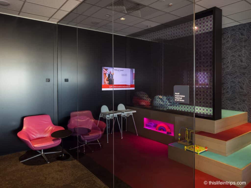 Kids play room at the Air New Zealand Lounge Sydney
