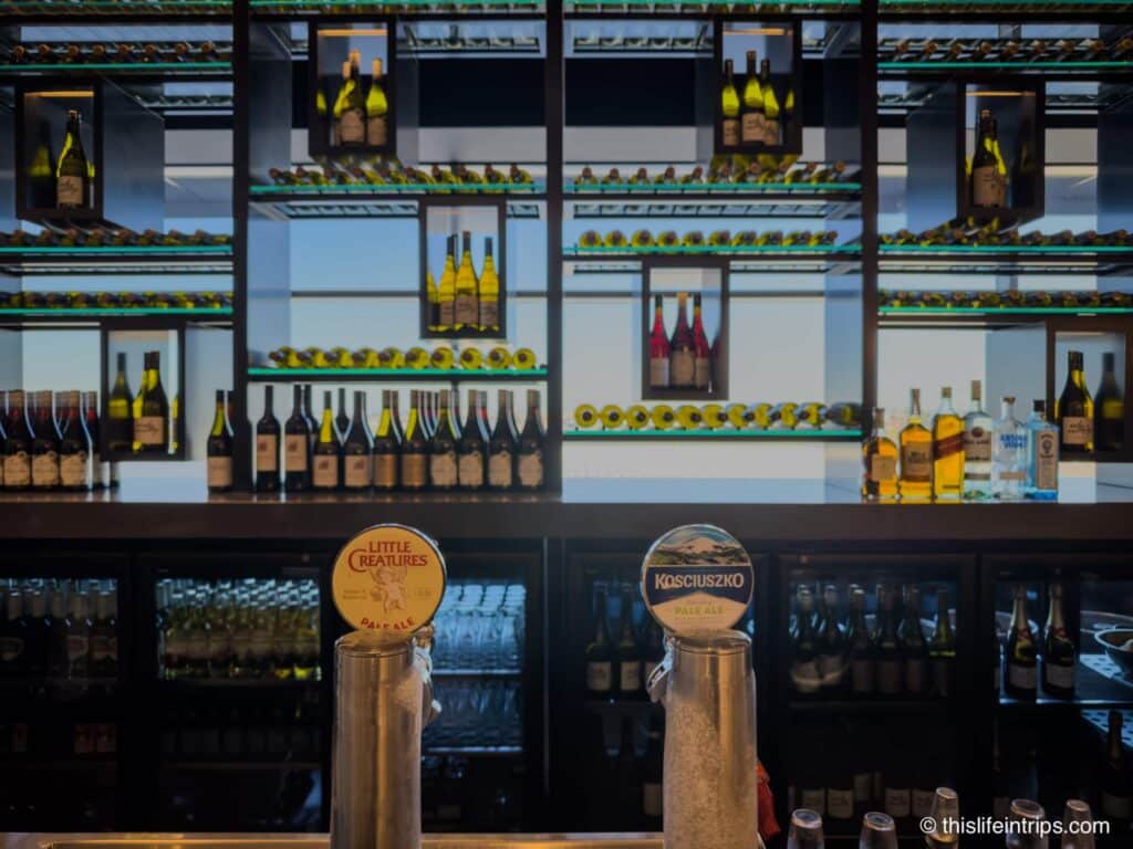 beer taps at the air new zealand sydney lounge