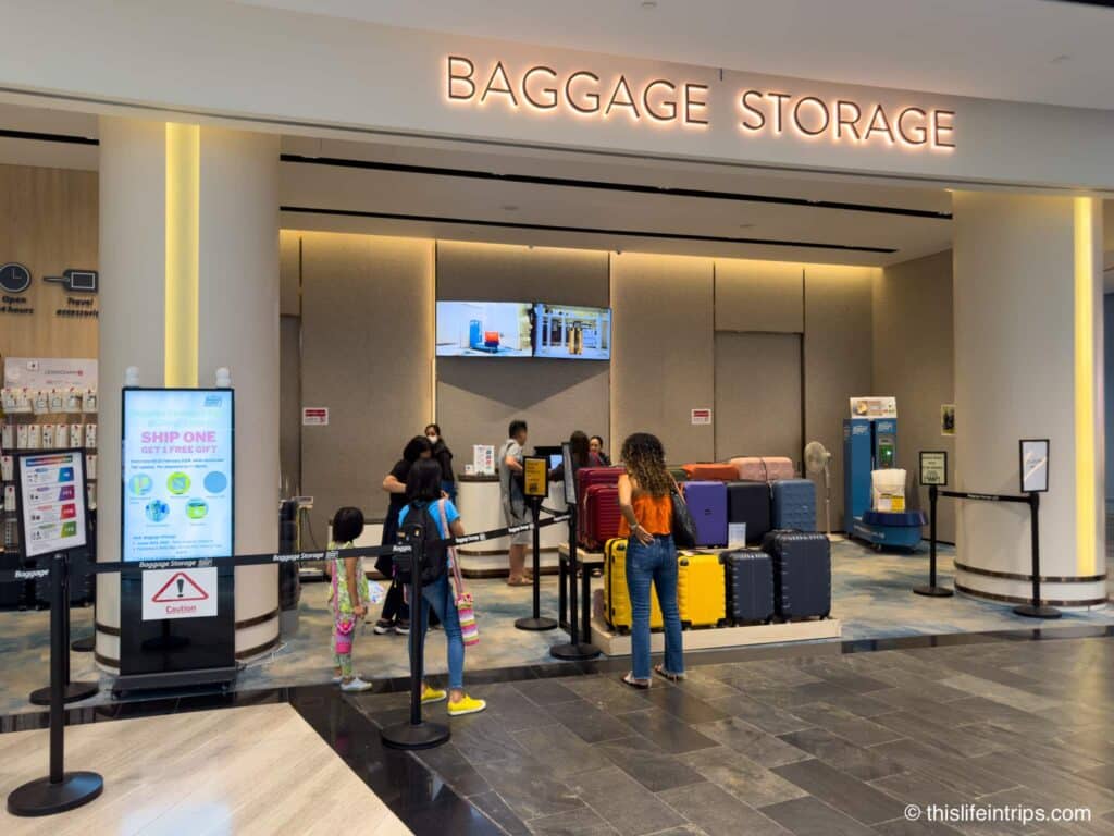 Baggage storage company at Changi Airport in Singapore