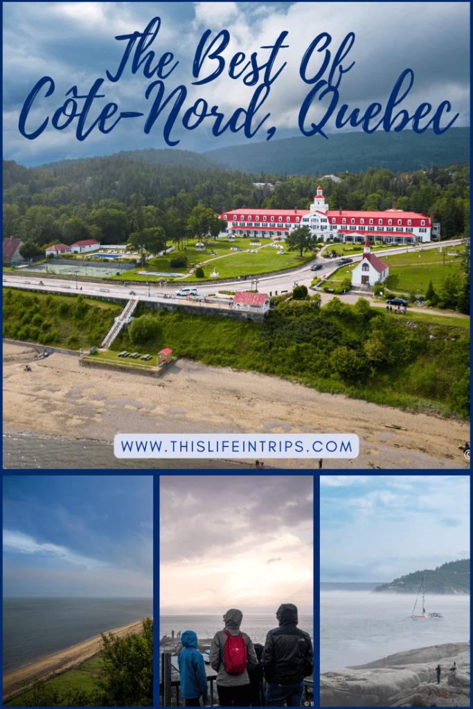 Highway 138 Quebec road trip pinterest image