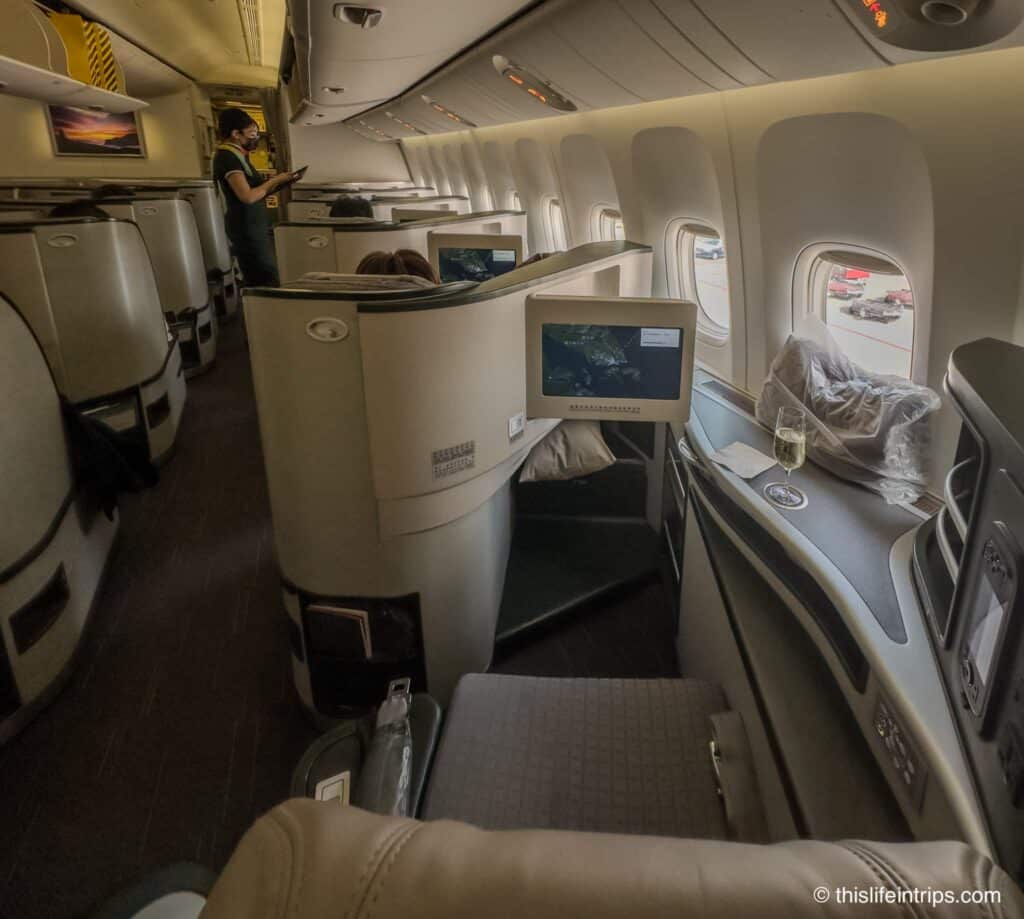 Eva Air Boeing 777 300er business class seat