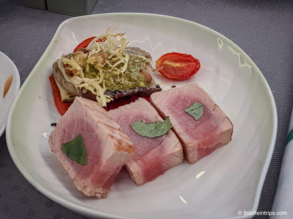 EVA Air Business Class meal