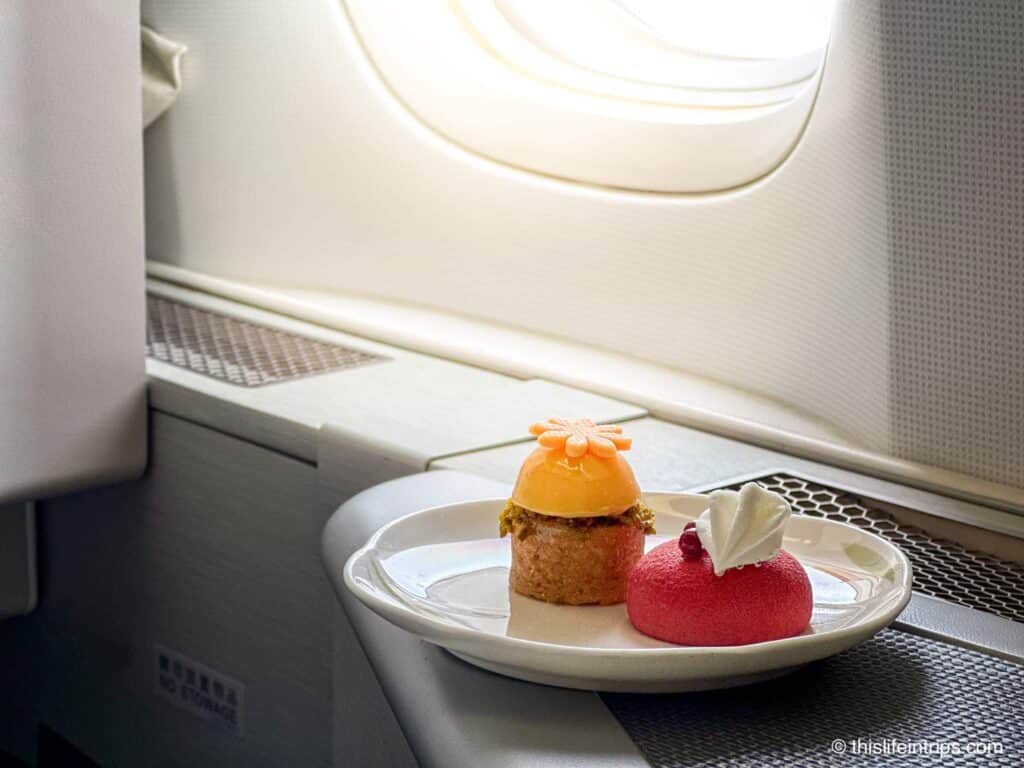 EVA Air Business Class desert