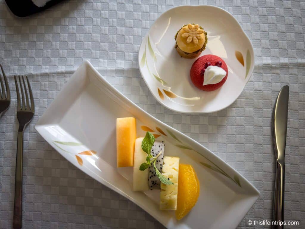 EVA Air Business Class desert