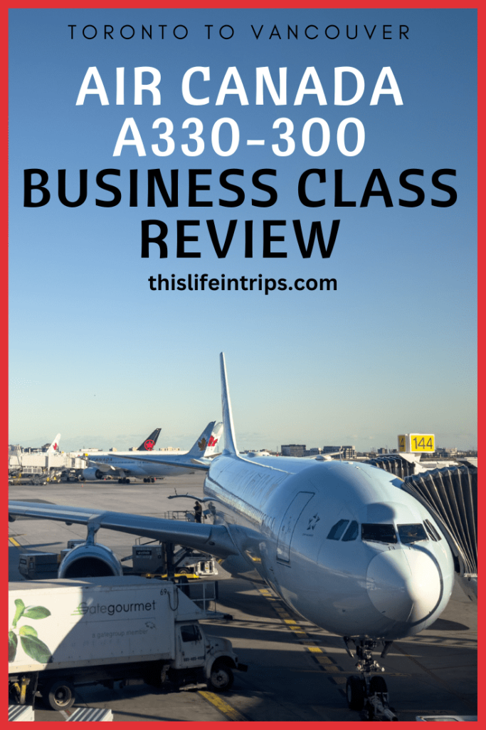 Air Canada A330 Business Class Review pinterest image