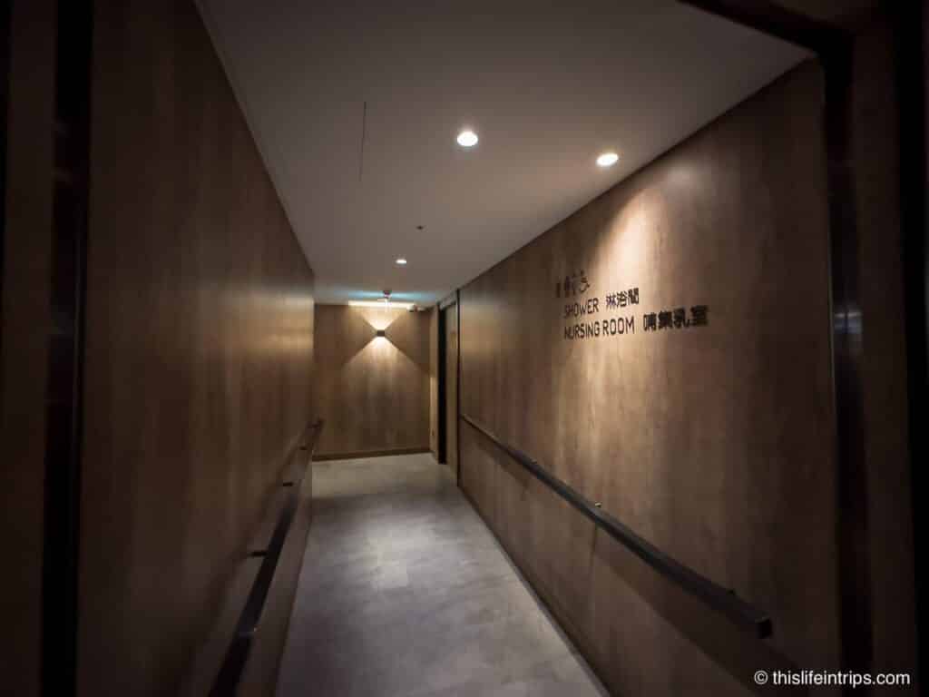 Shower room entrance at Taipei Terminal 1