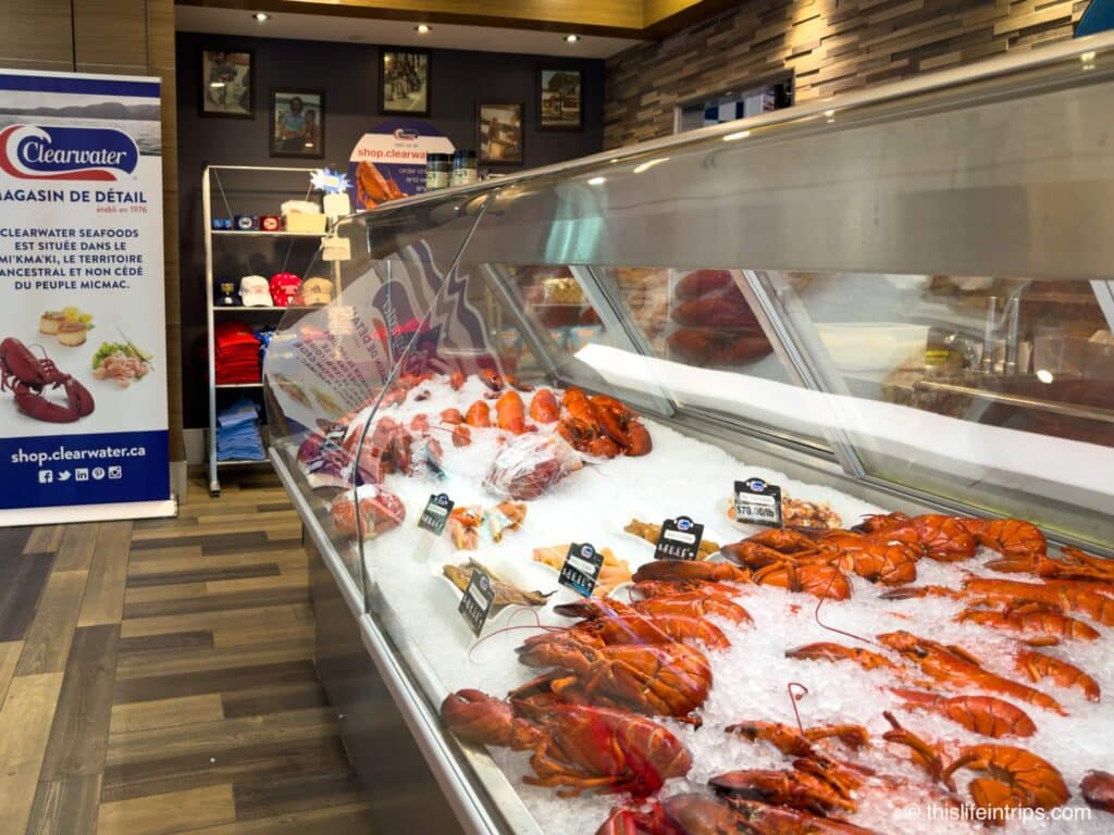 Lobster on ice at the Halifax airport