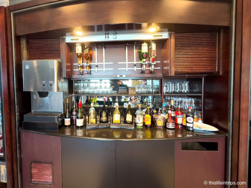 The bar at the Air Canada Lounge Halifax