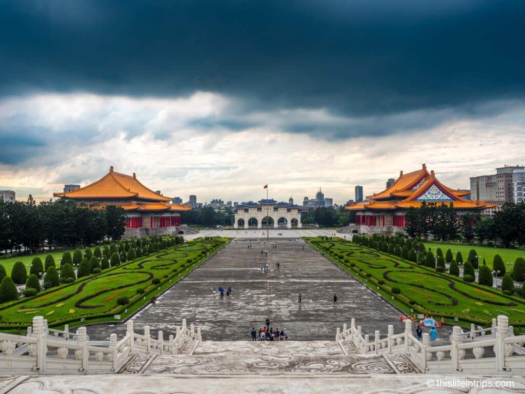 view from the Chiang Kai-shek Memorial Hall