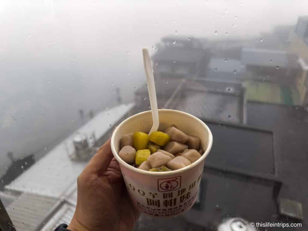 taro balls in Jiufen, Taiwan