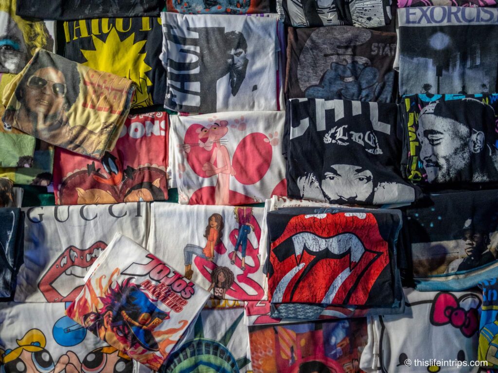 Vintage tshirts at chang chui plane night market