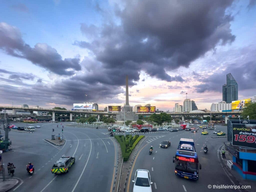 Sunset at a Bangkok MRT station