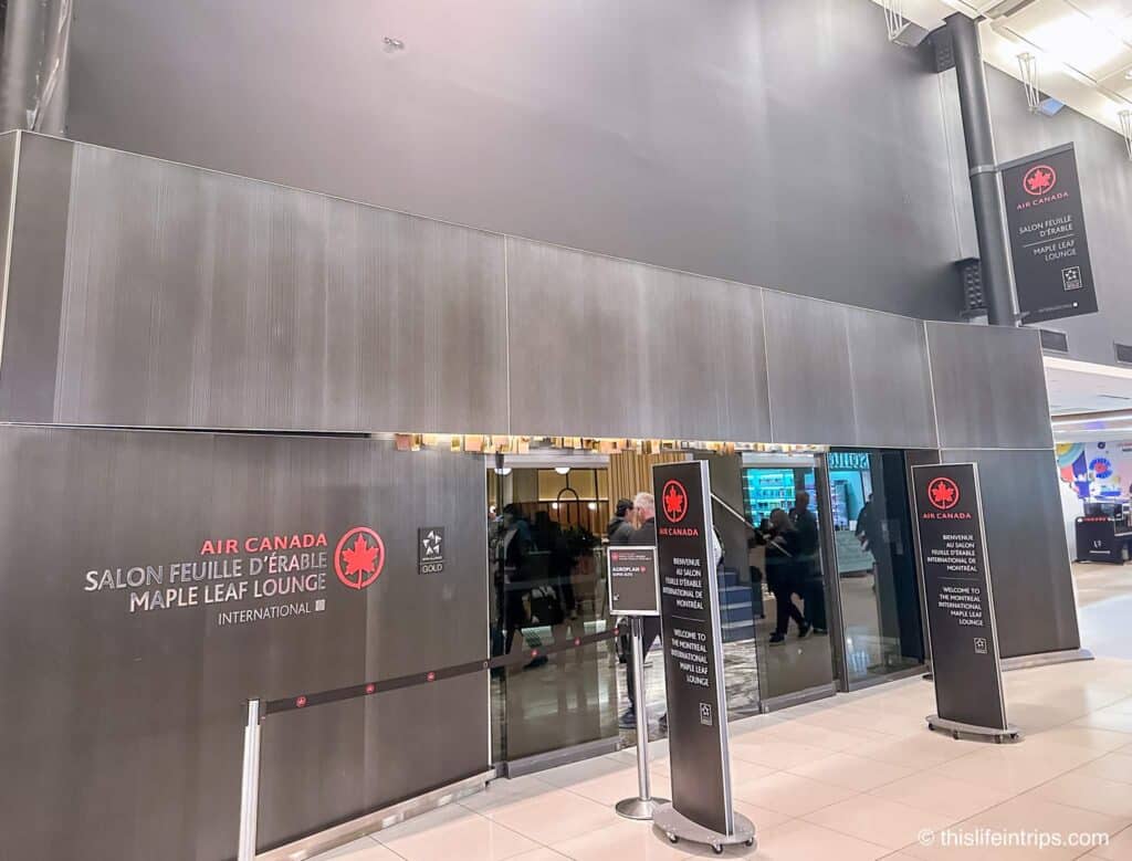 Entrance to the Maple Leaf Lounge Montreal