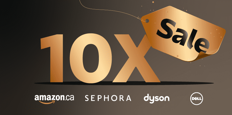 banner image promoting air canada black friday deals with 10x points through select estore partners
