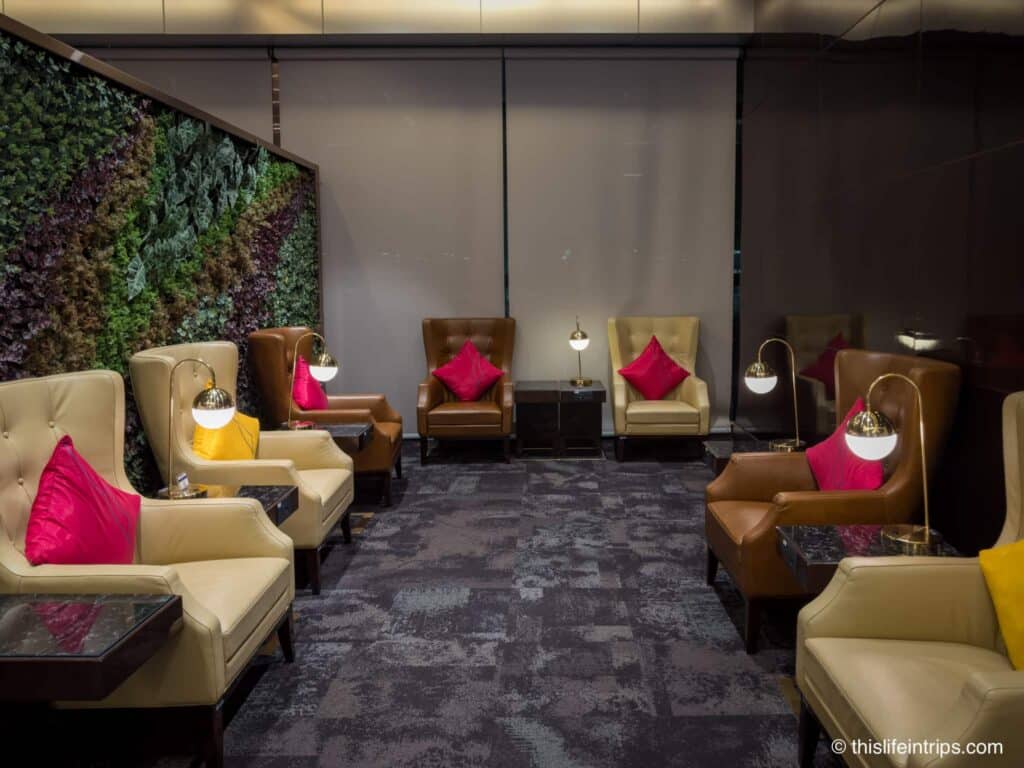 Seating options at the Thai Airways First Class Lounge Bangkok airport