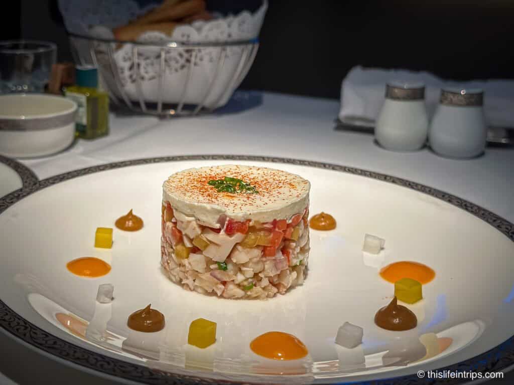 Thai Airways First Class meal