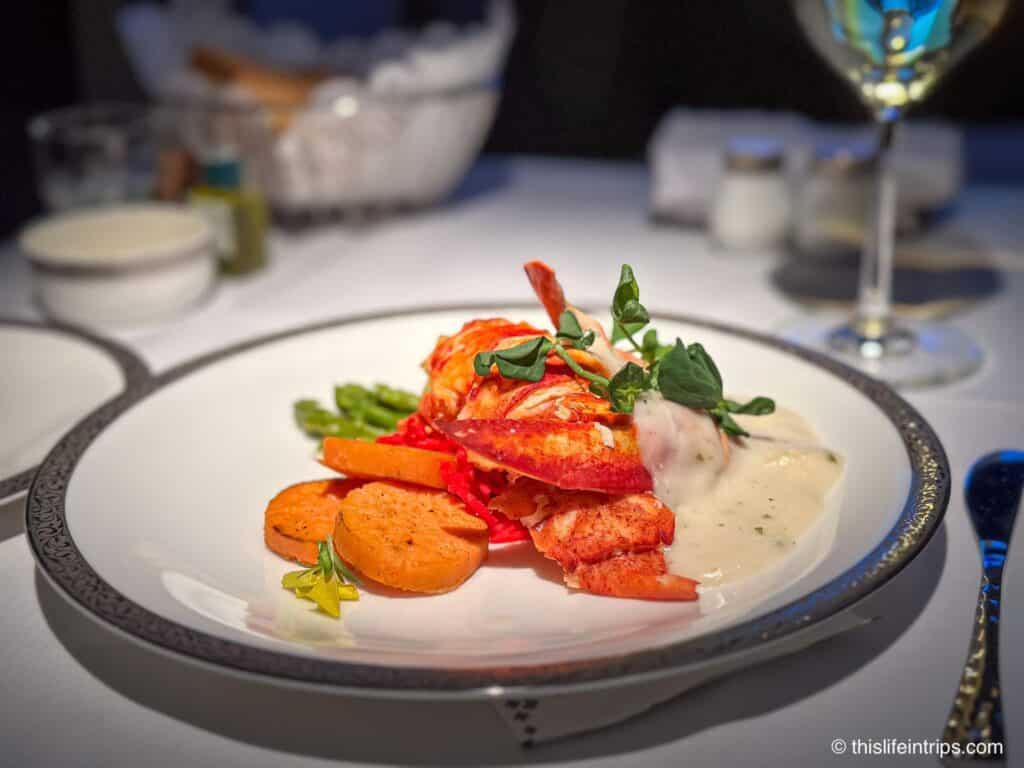 Poached lobster at 35,000 feet