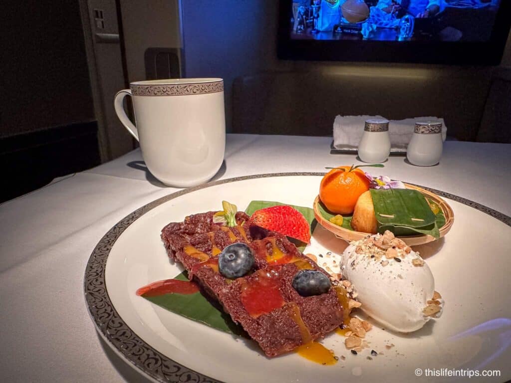 Thai Airways First Class meal - desert