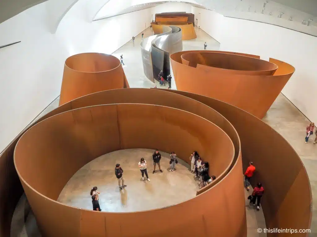 The Matter of Time inside the Guggenheim Museum in Bilbao Spain