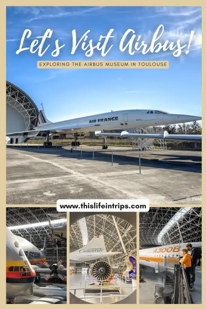Shareable Airbus Museum in Toulouse Pinterest image